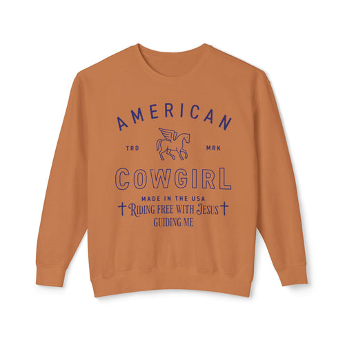 American Cowgirl Riding With Jesus Sweatshirt