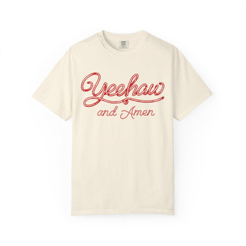 Rope Font Yeehaw Amen Shirt