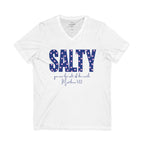 Polka Dot Print Salt of Earth V Neck