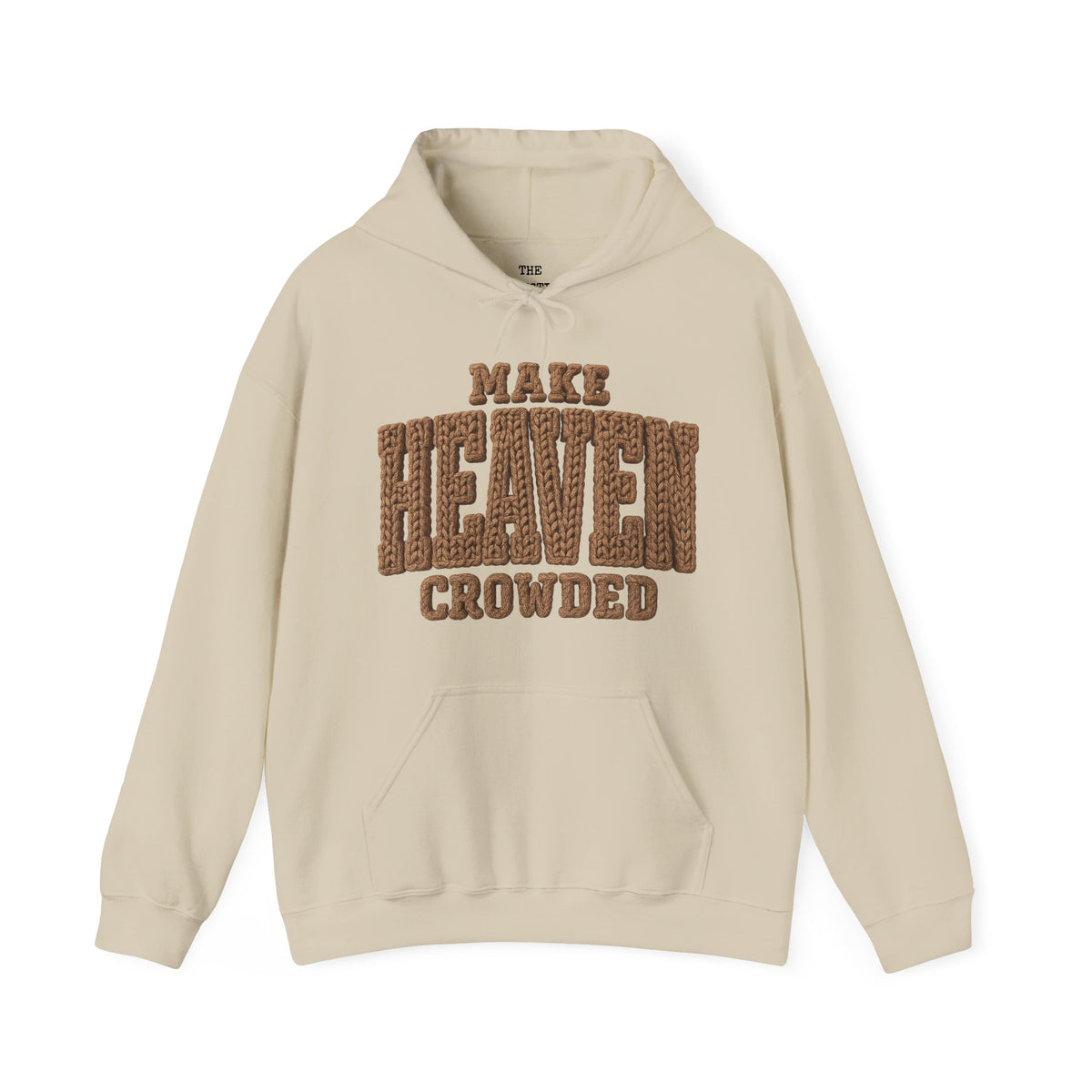 Crochet Font Make Heaven Crowded Hoodie