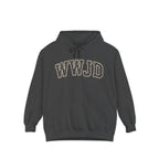 WWJD Pearl and Camo Font Hoodie