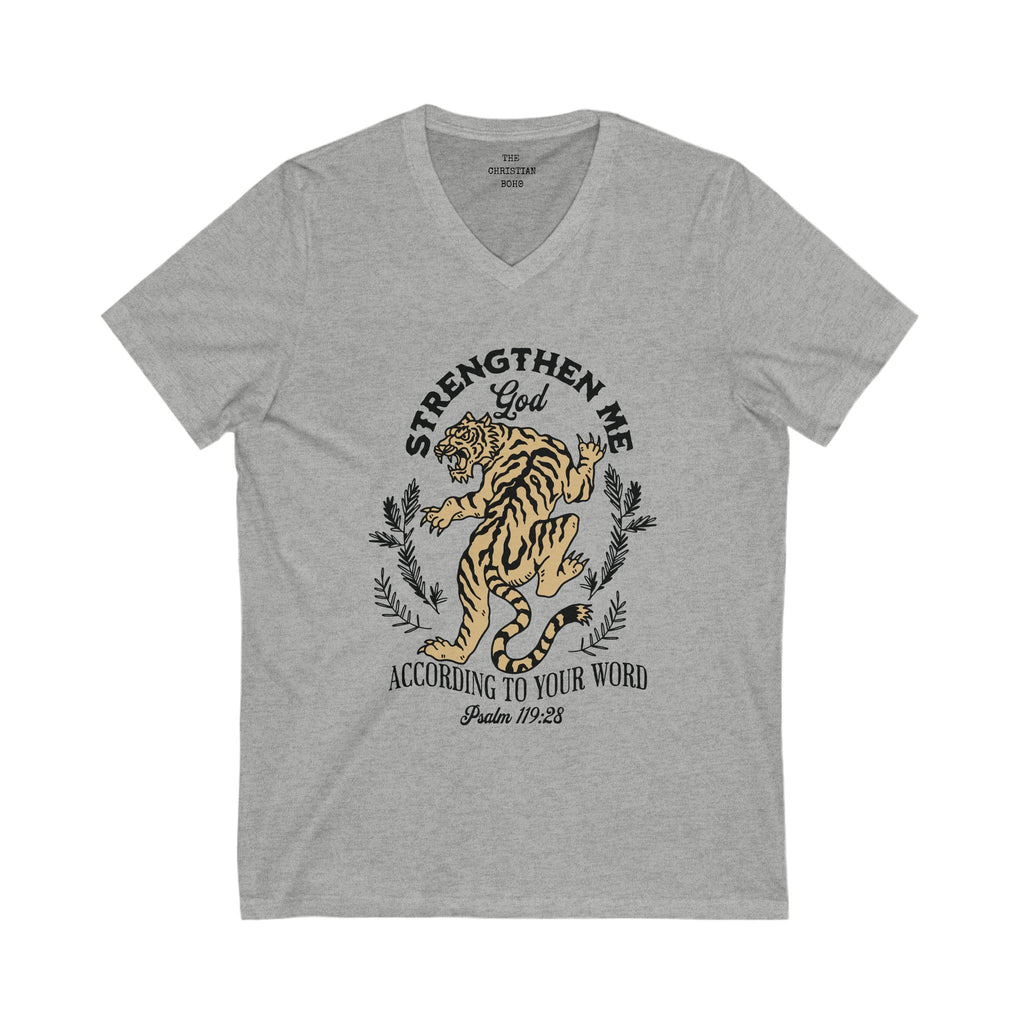 Tiger Strengthen Me V Neck