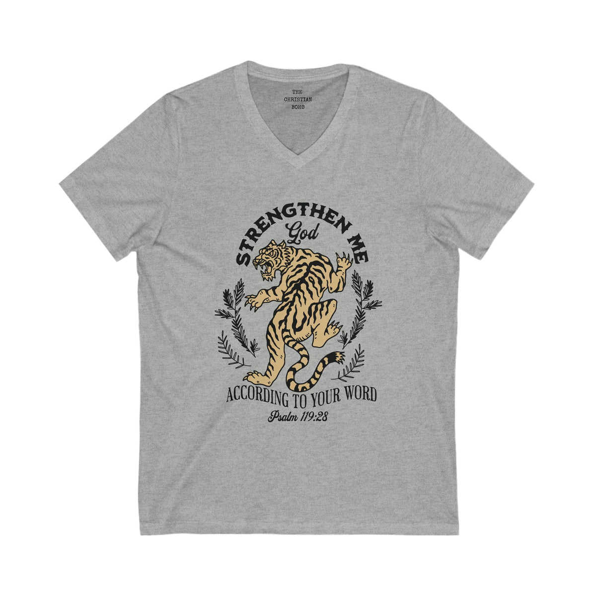 Tiger Strengthen Me V Neck