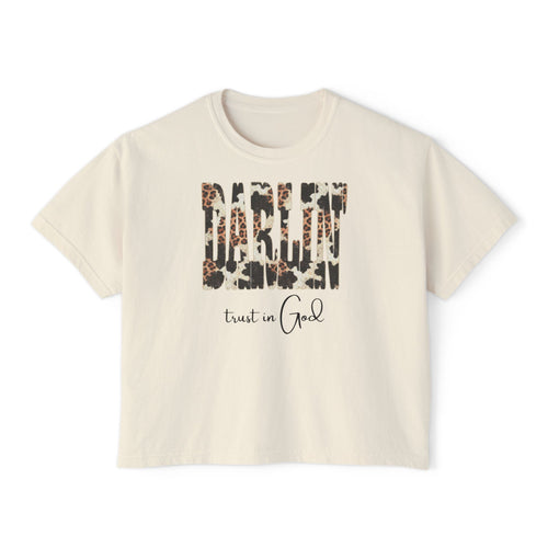 Camo Leopard Font Darlin' Boxy Tee