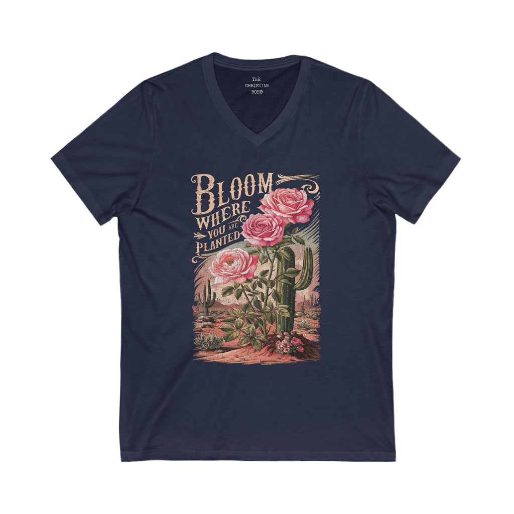 Bloom Where You Are Planted V Neck