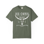 White Print He Owns Cattle Shirt