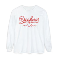 Yeehaw and Amen Rope Font Long Sleeve