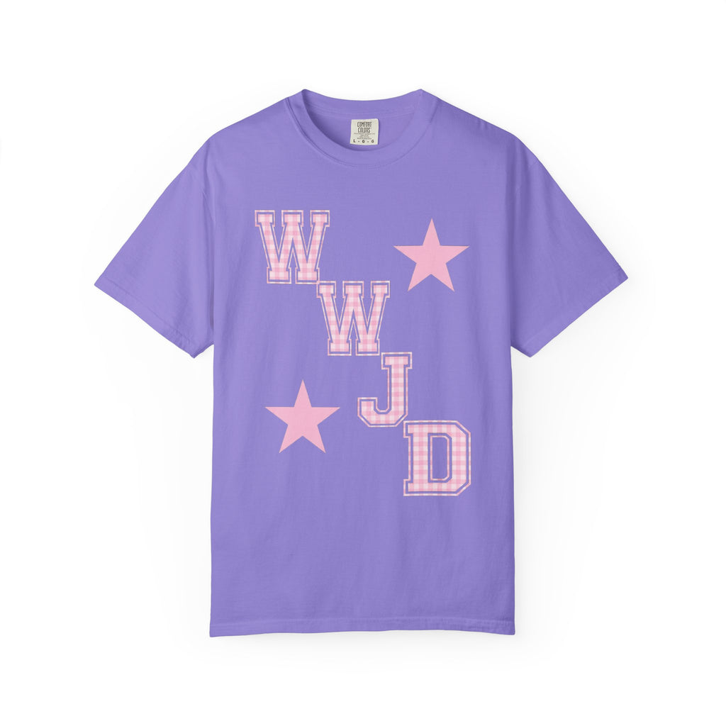 WWJD Plaid Font Star Shirt