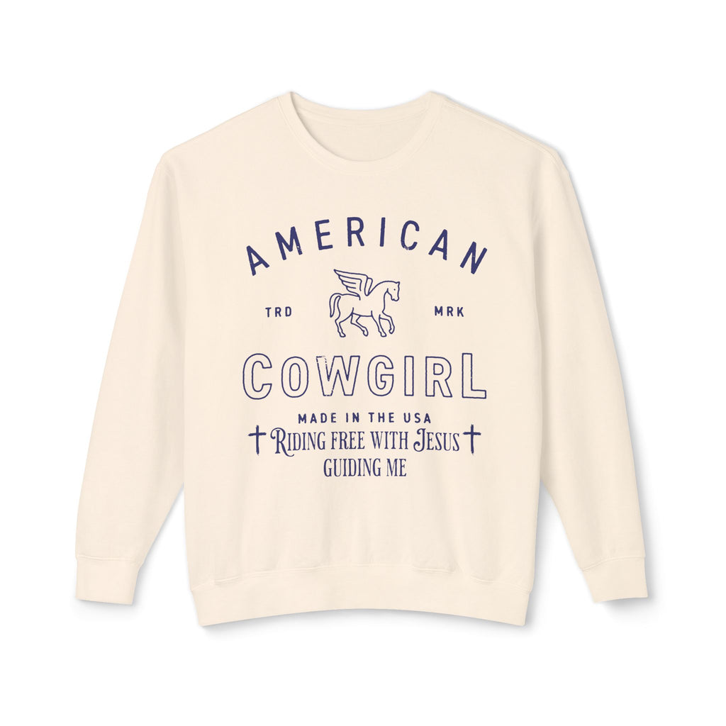 American Cowgirl Riding With Jesus Sweatshirt