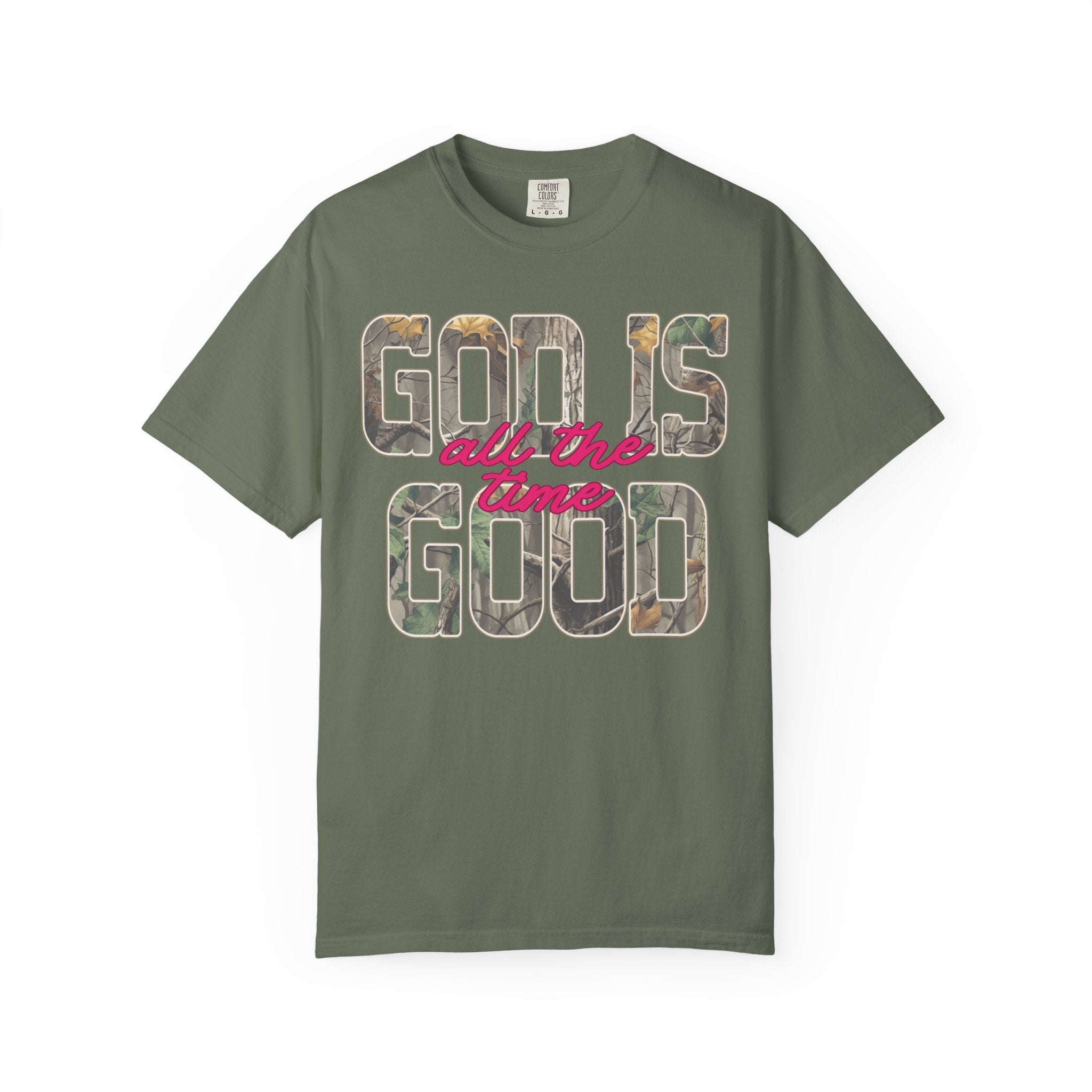 Camo Font God is Good Shirt