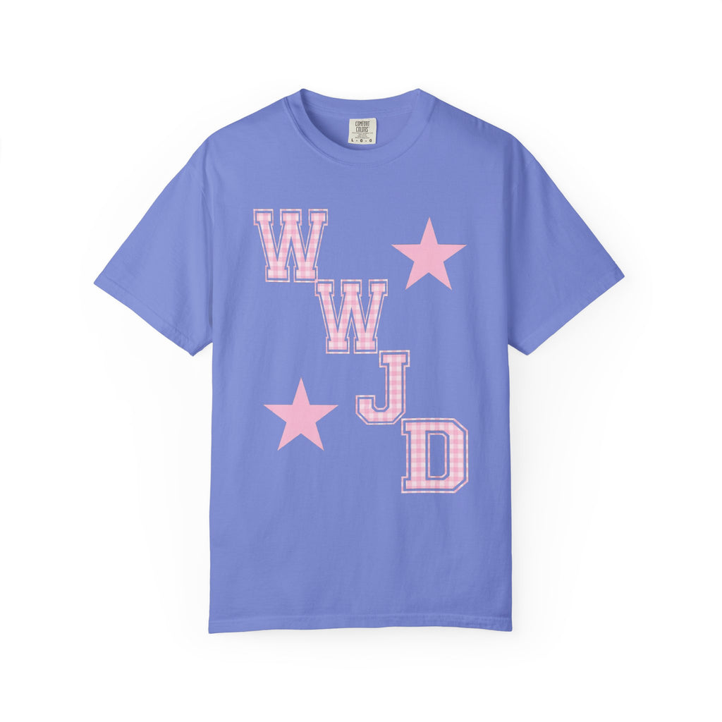 WWJD Plaid Font Star Shirt