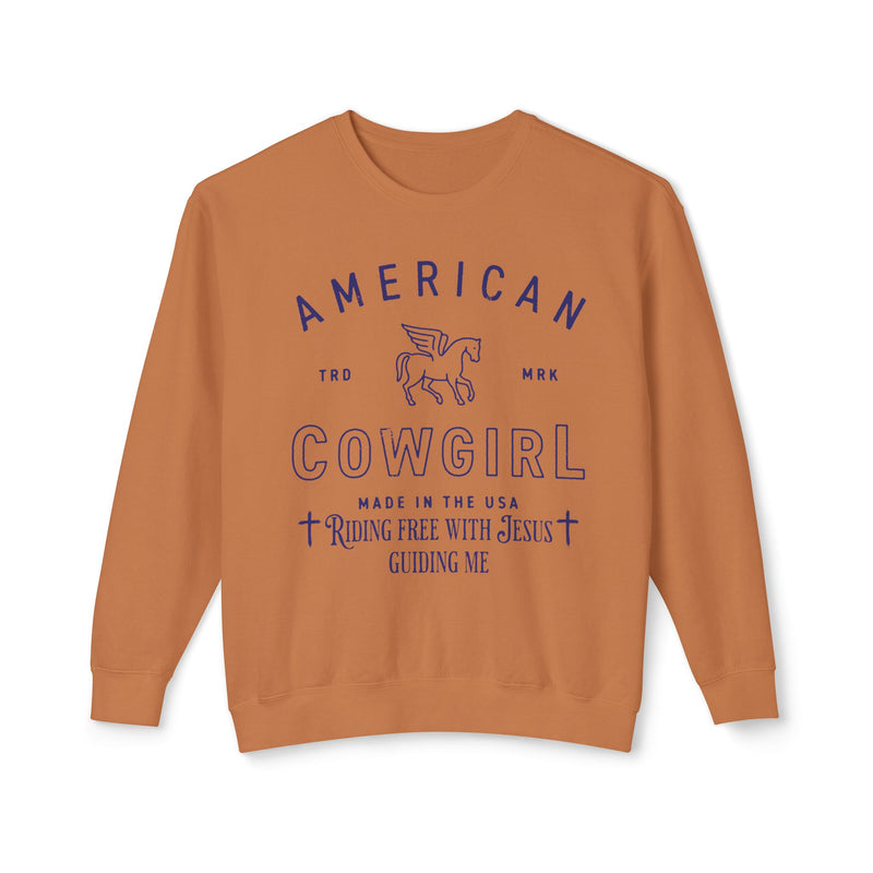 American Cowgirl Riding With Jesus Sweatshirt