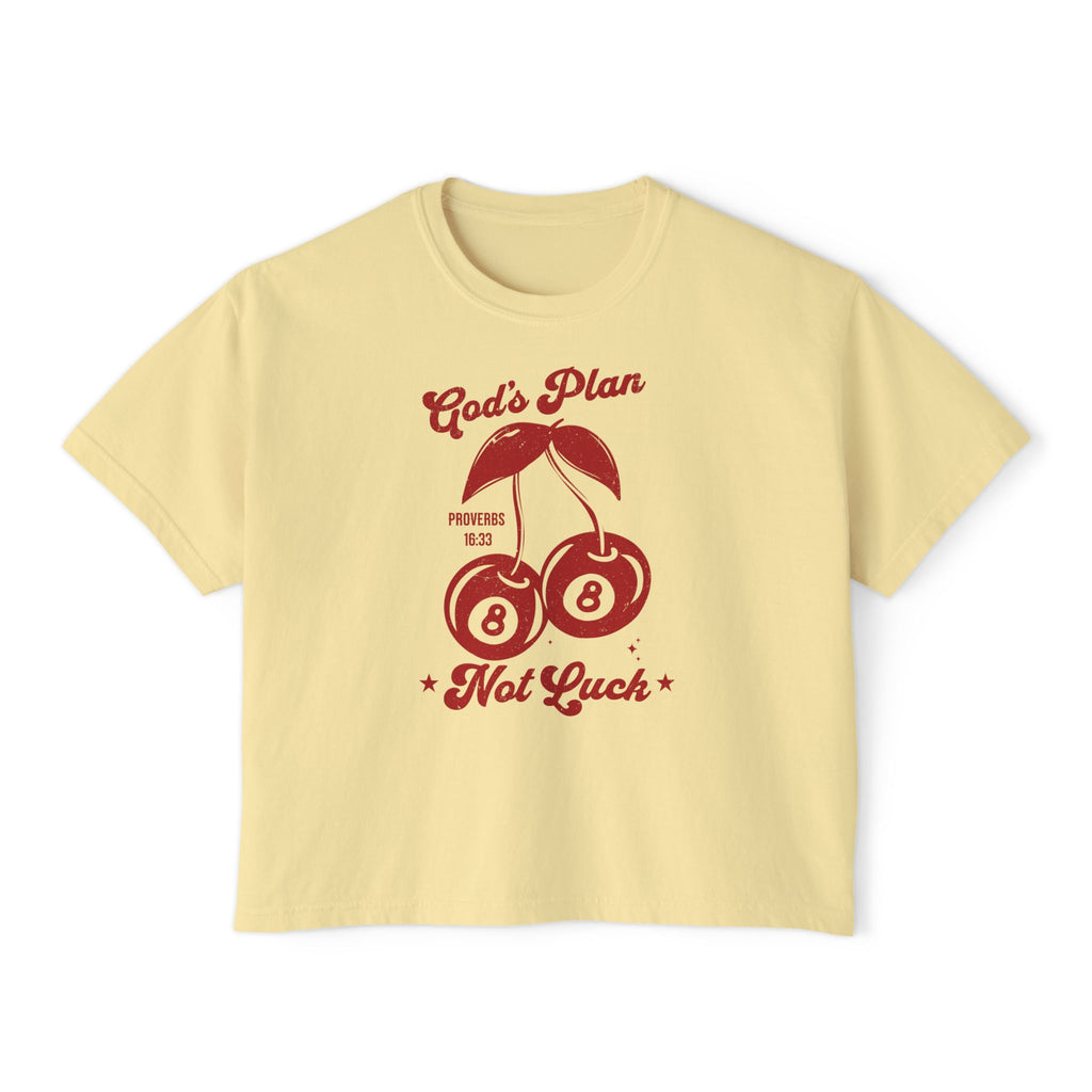 God's Plan Not Luck Boxy Tee