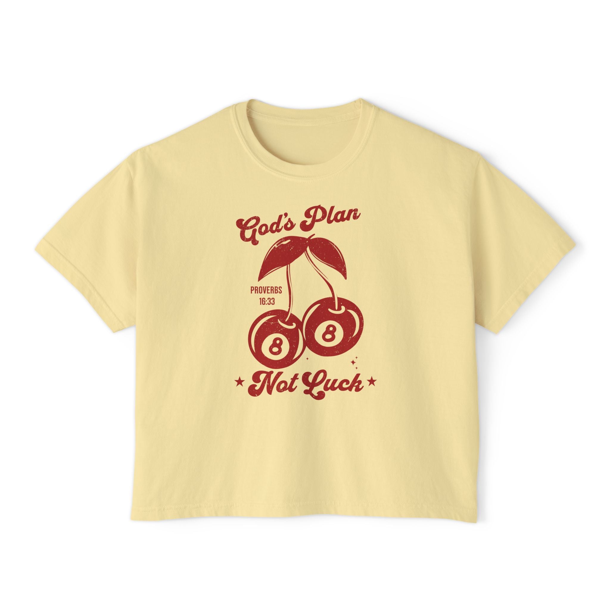 God's Plan Not Luck Boxy Tee