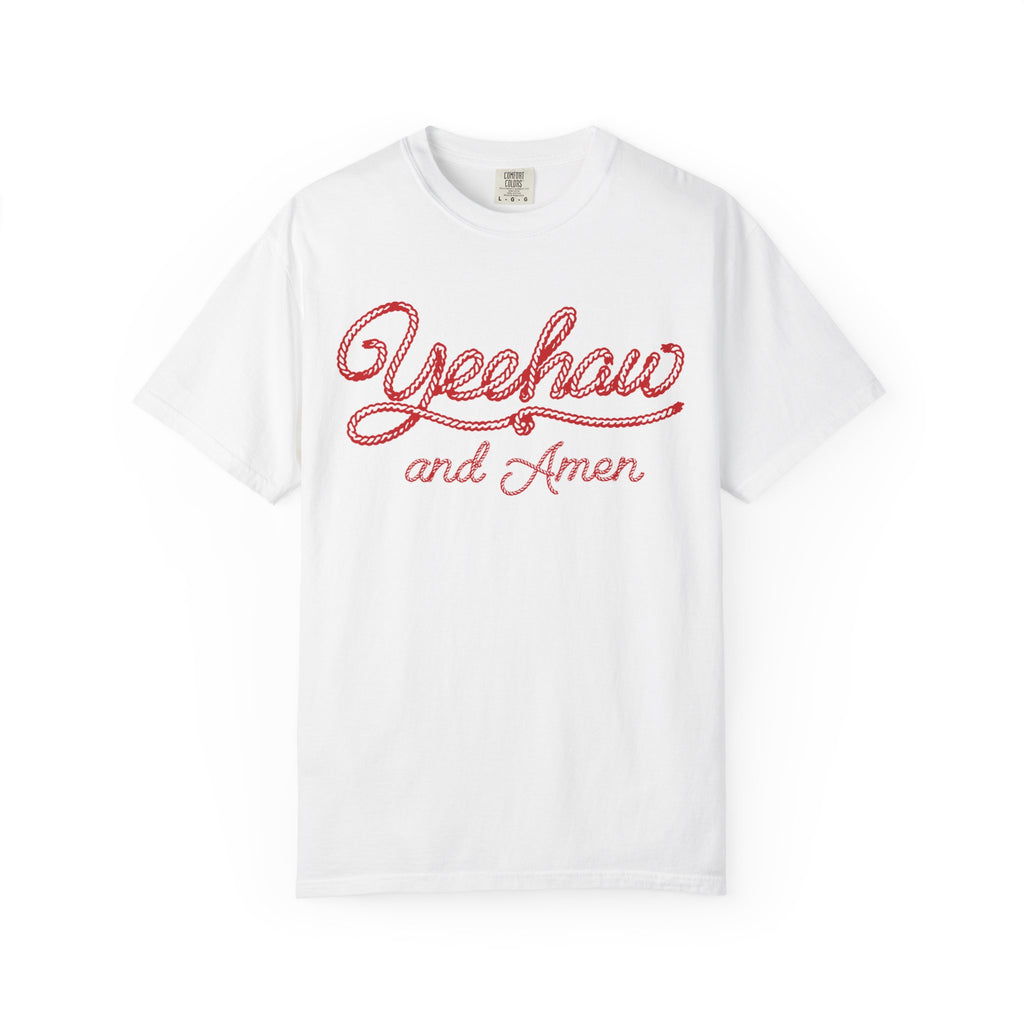 Rope Font Yeehaw Amen Shirt