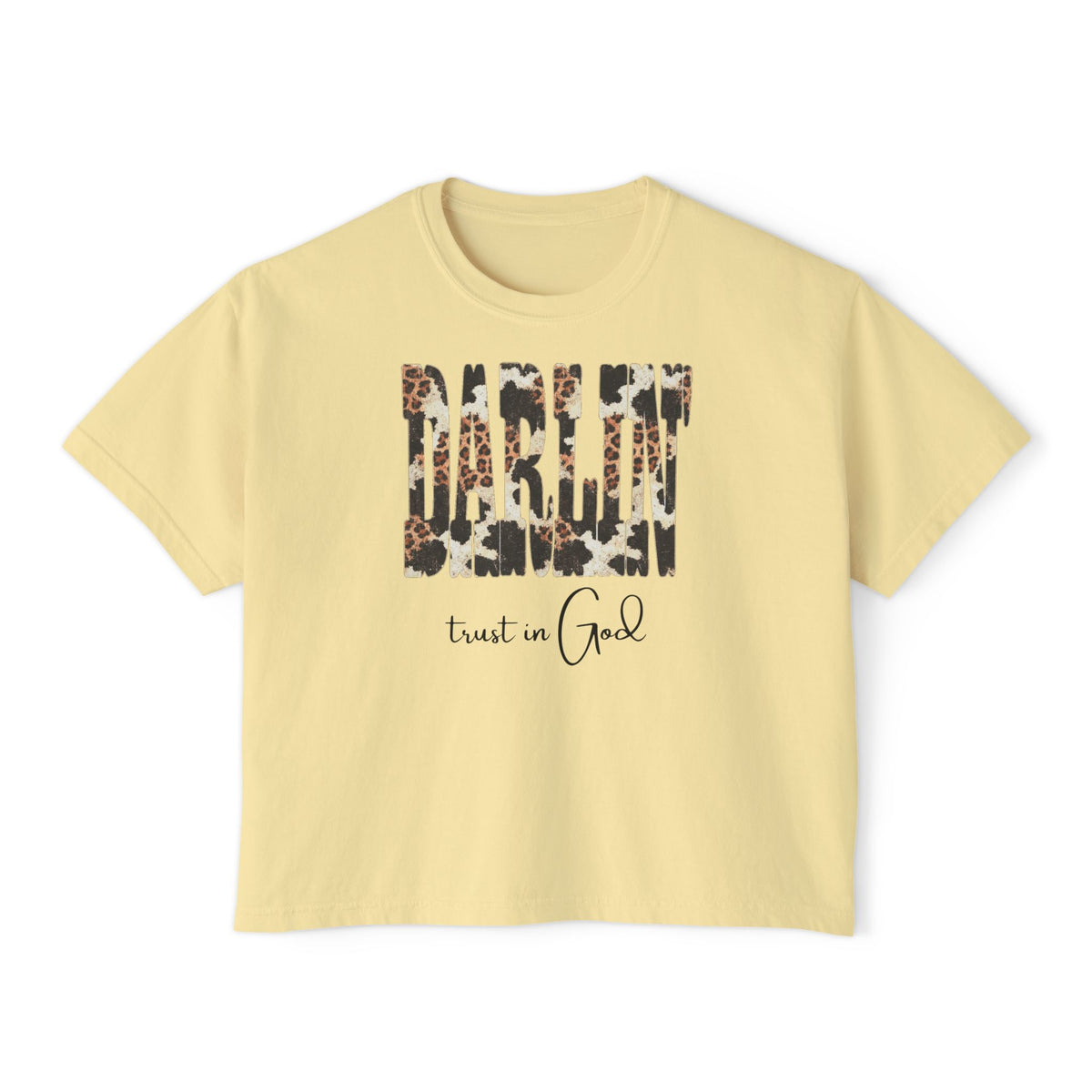 Camo Leopard Font Darlin' Boxy Tee