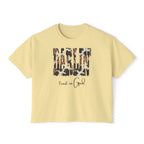 Camo Leopard Font Darlin' Boxy Tee
