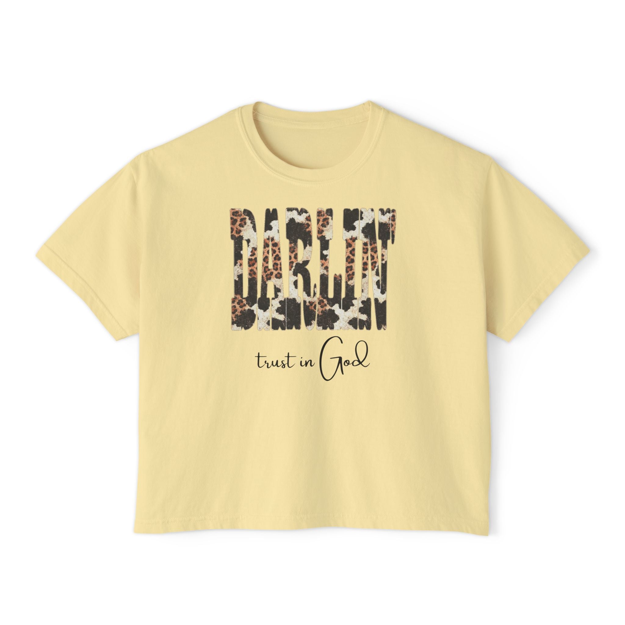Camo Leopard Font Darlin' Boxy Tee
