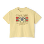 Beach Varsity God Created Boxy Tee