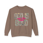Camo Font God is Good Sweatshirt