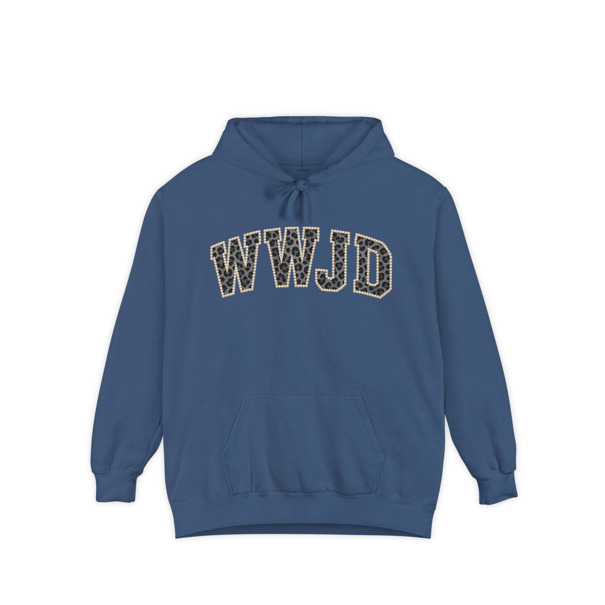 WWJD Pearl and Camo Font Hoodie