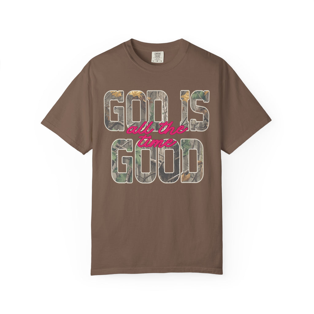 Camo Font God is Good Shirt