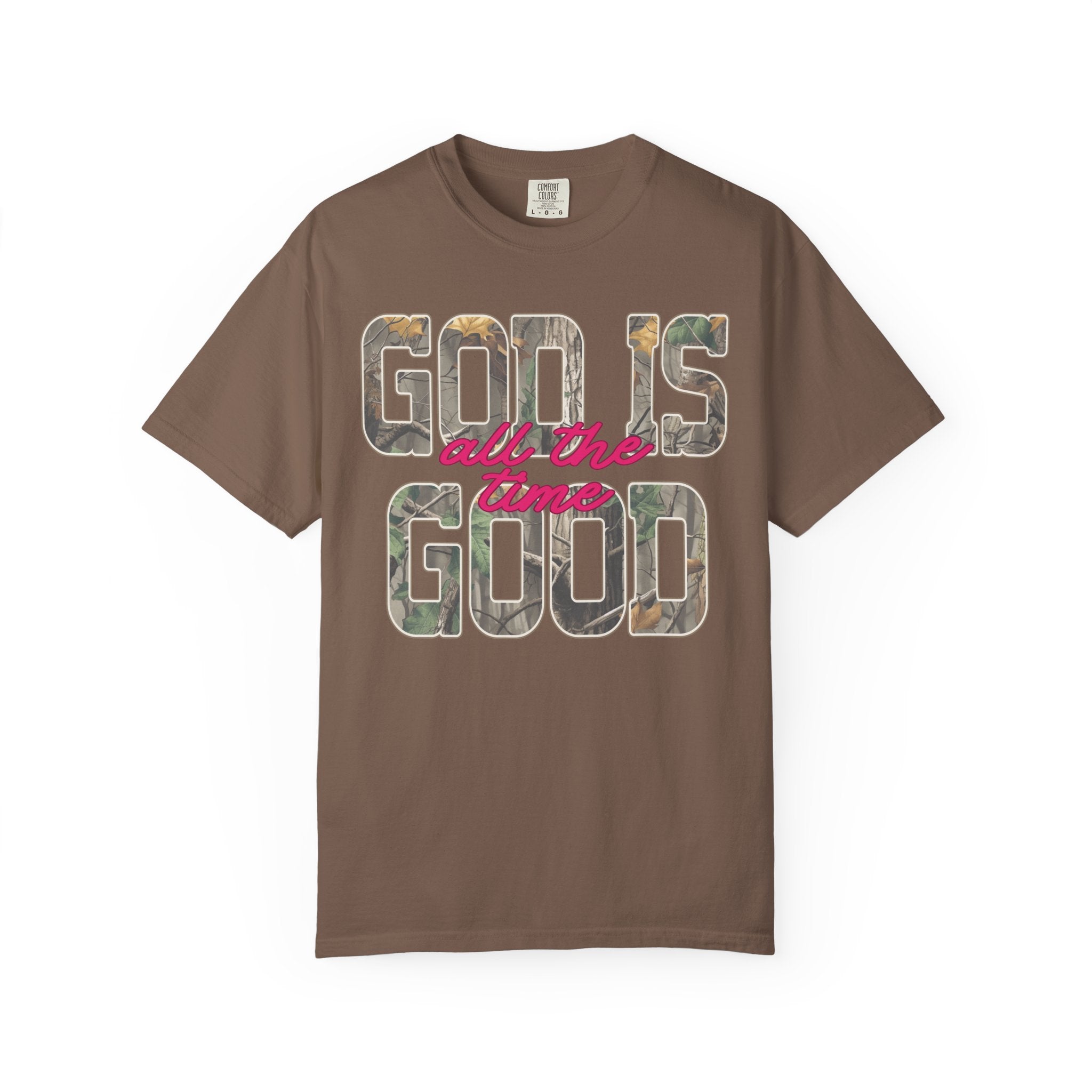 Camo Font God is Good Shirt