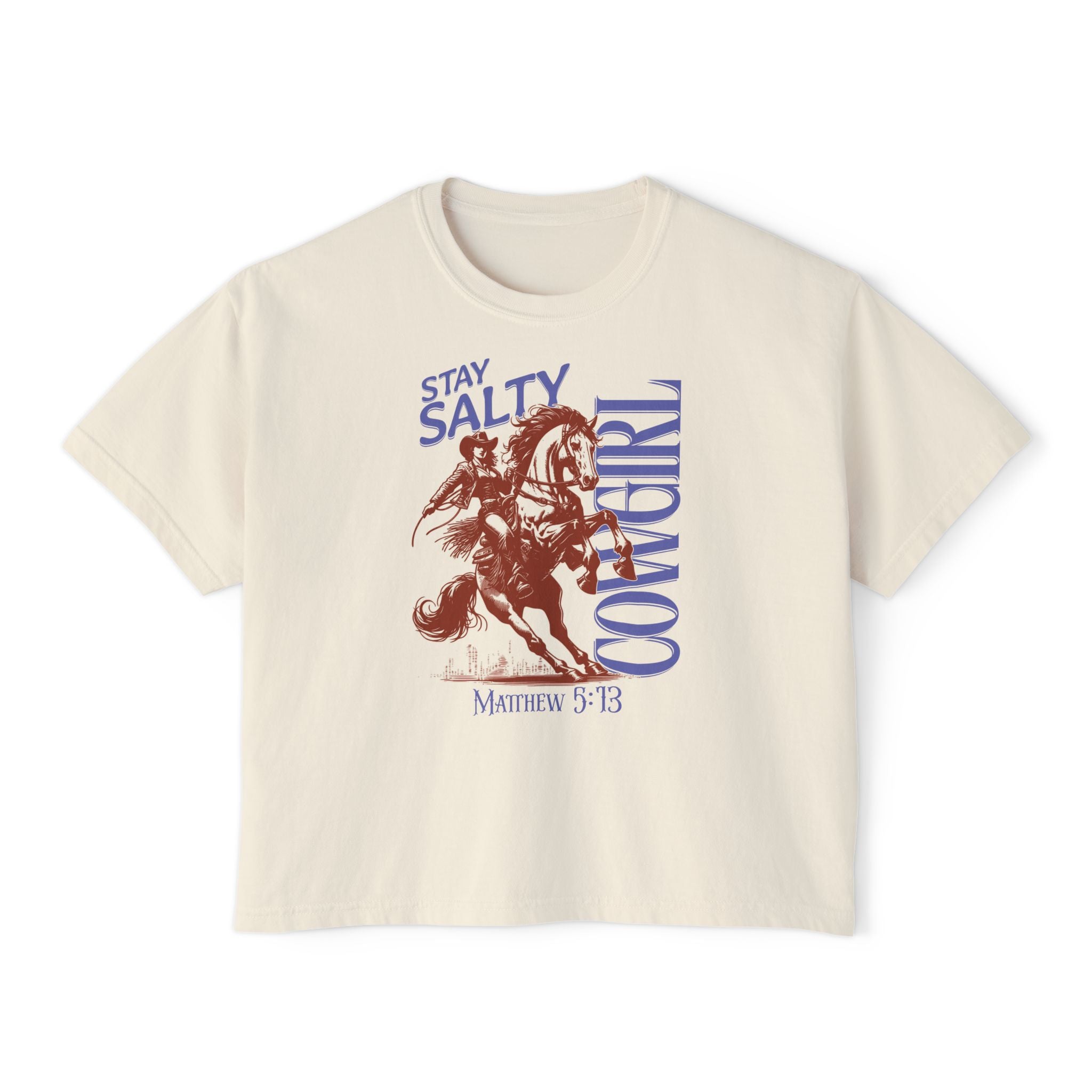 Cowgirl Stay Salty Boxy Tee