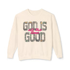 Camo Font God is Good Sweatshirt