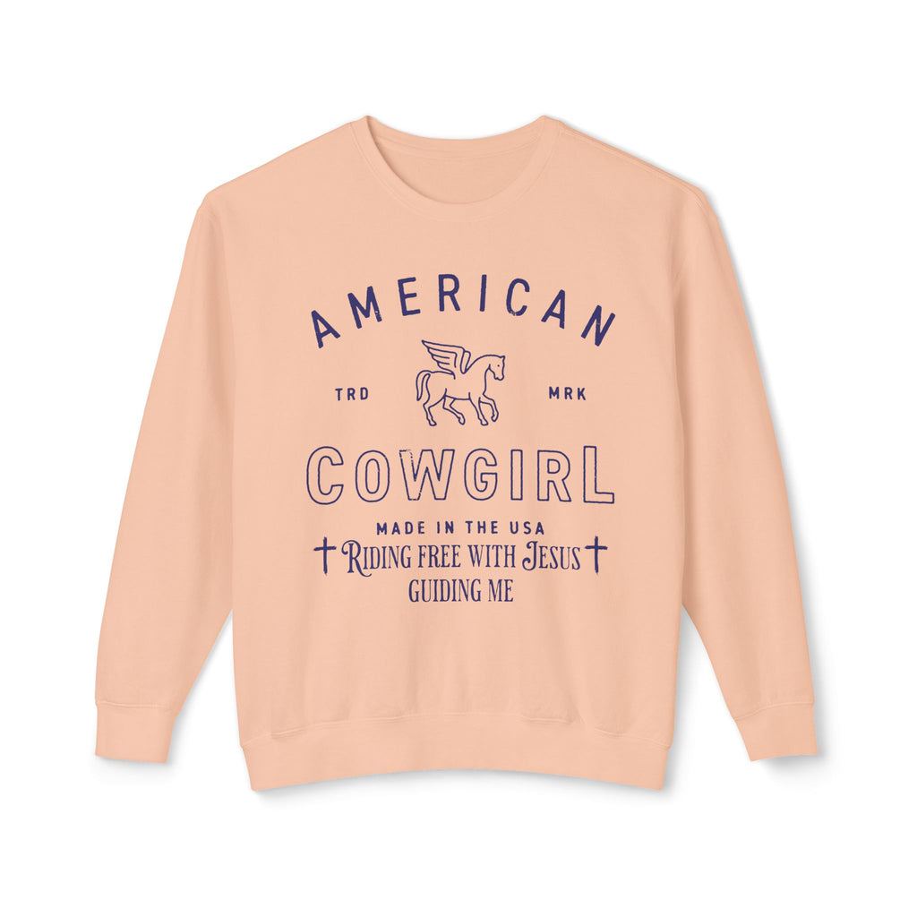 American Cowgirl Riding With Jesus Sweatshirt