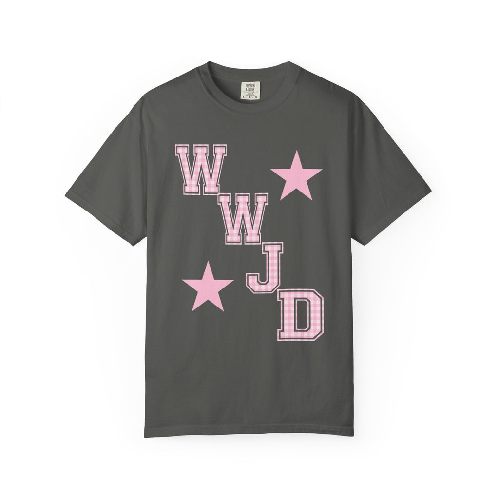 WWJD Plaid Font Star Shirt