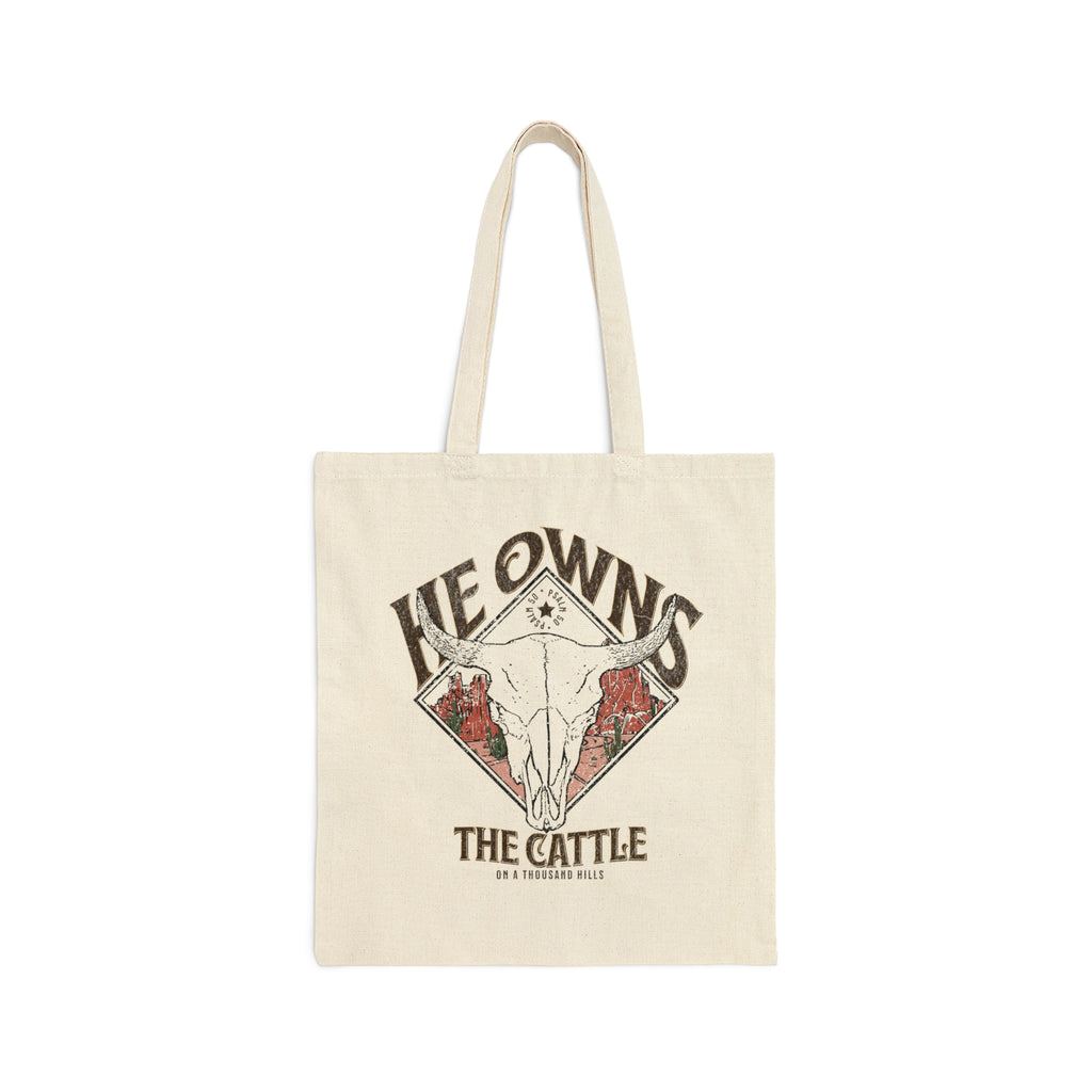 He Owns The Cattle Tote Bag