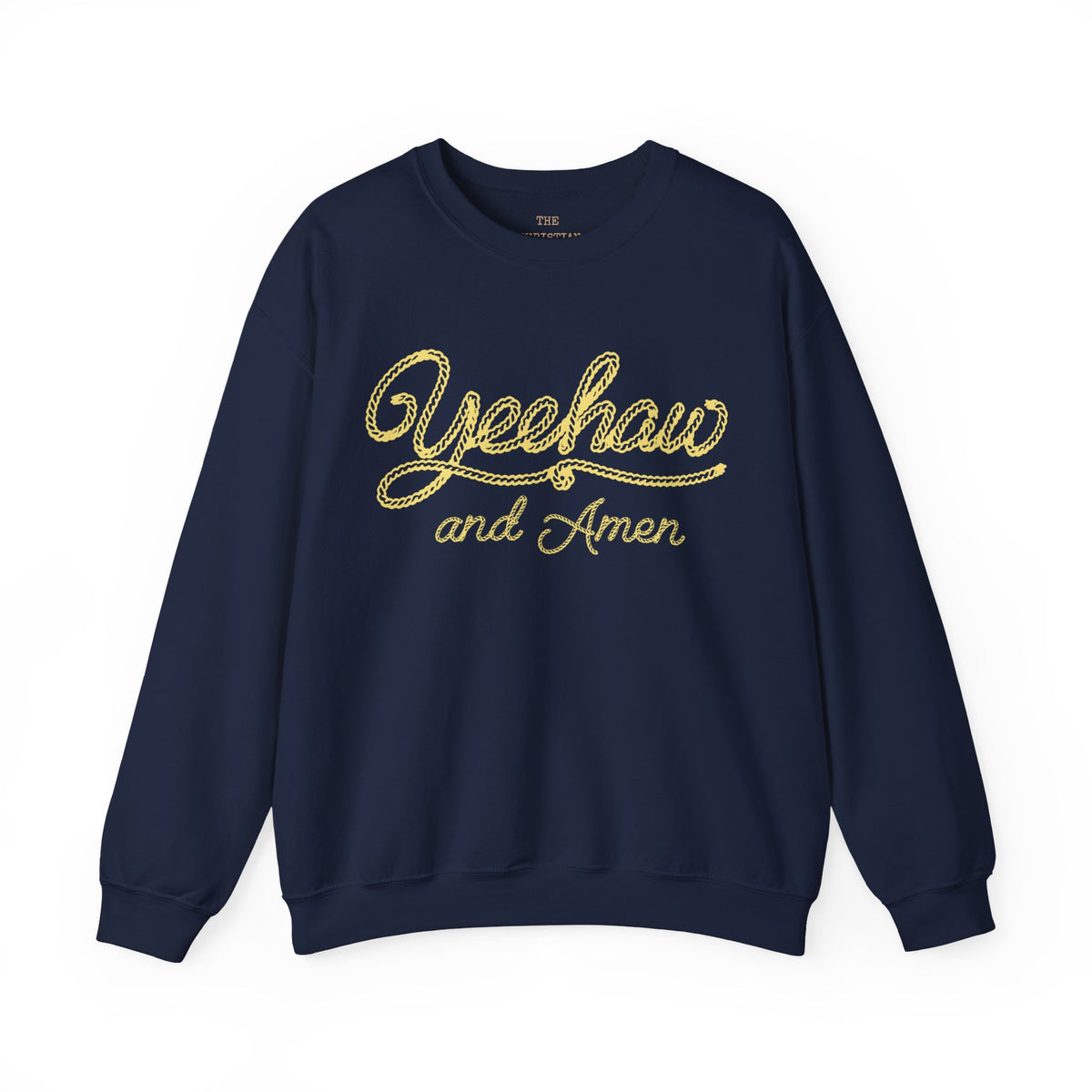 Yellow Font Yeehaw Amen Sweatshirt