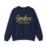 Yellow Font Yeehaw Amen Sweatshirt