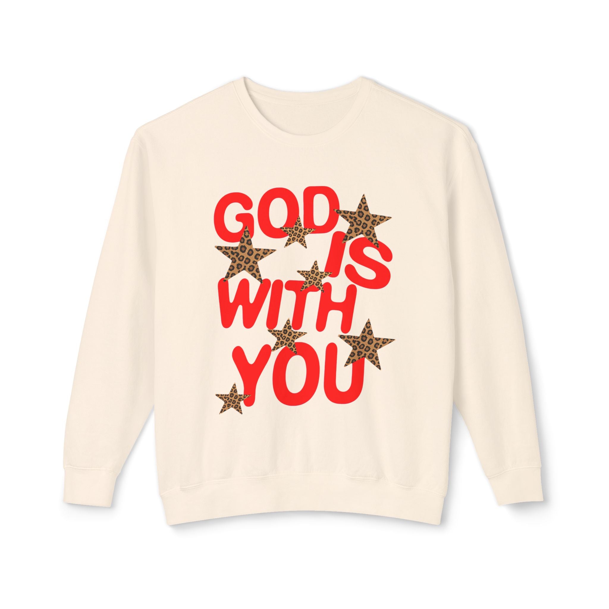 Leopard Star God Is With You Sweatshirt