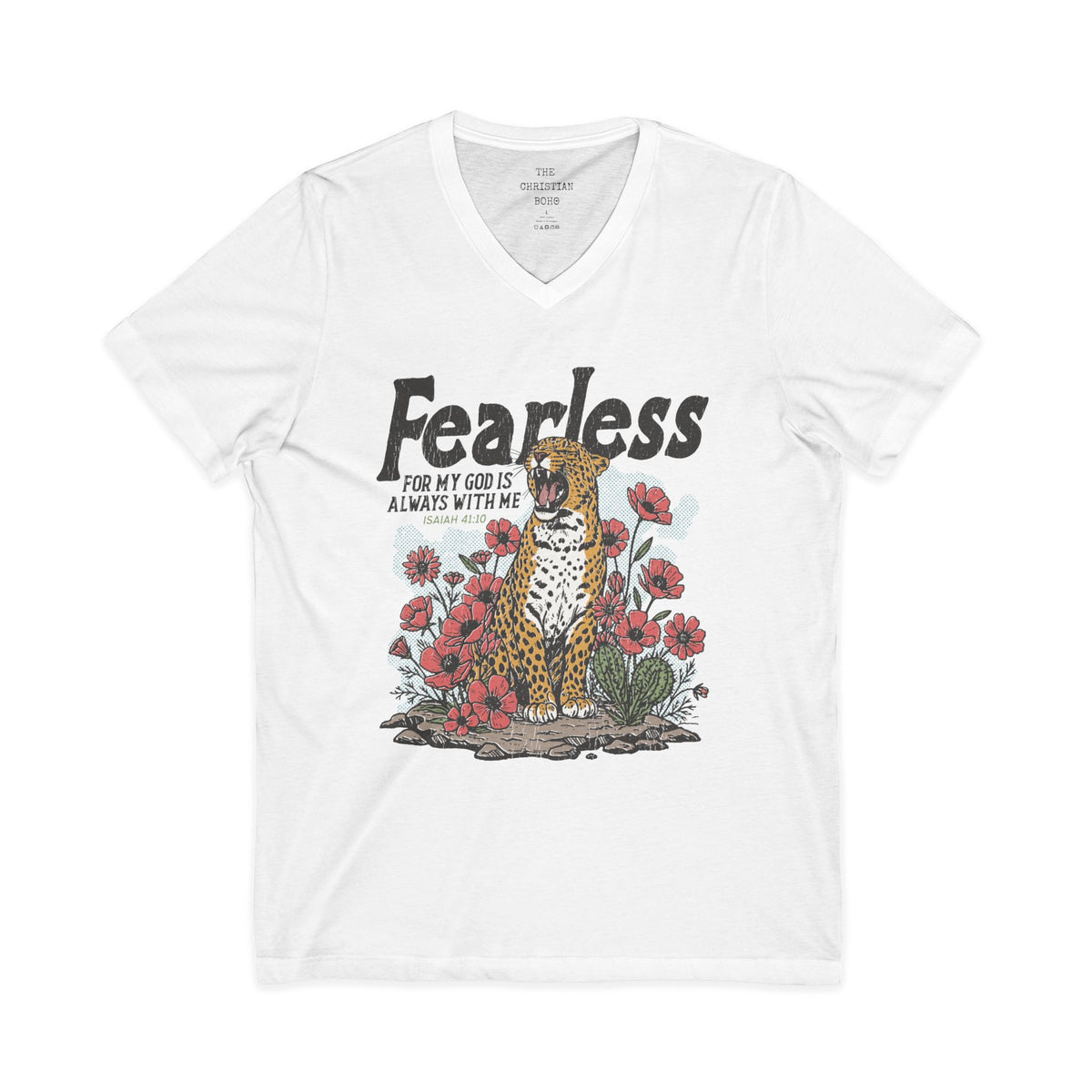 Vintage Fearless Tiger V Neck