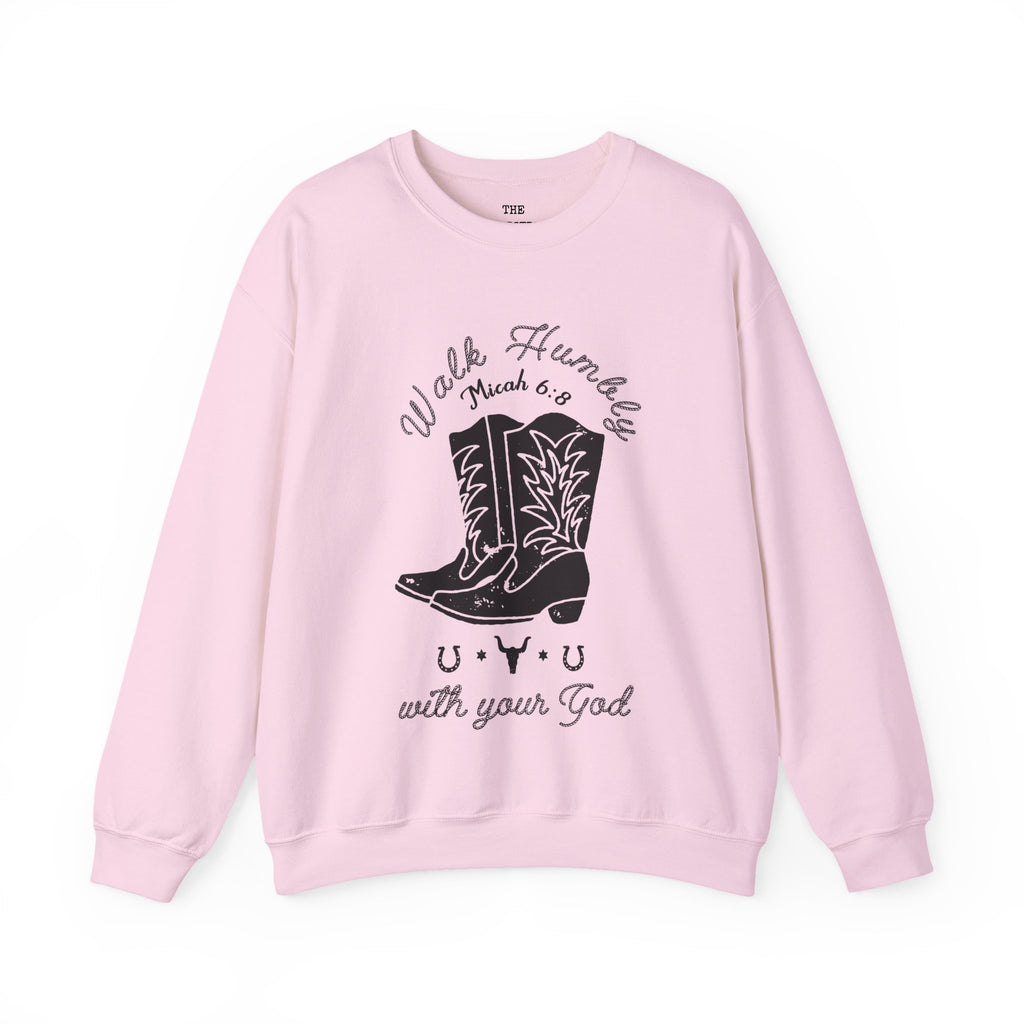 Walk Humbly Rope Font Sweatshirt
