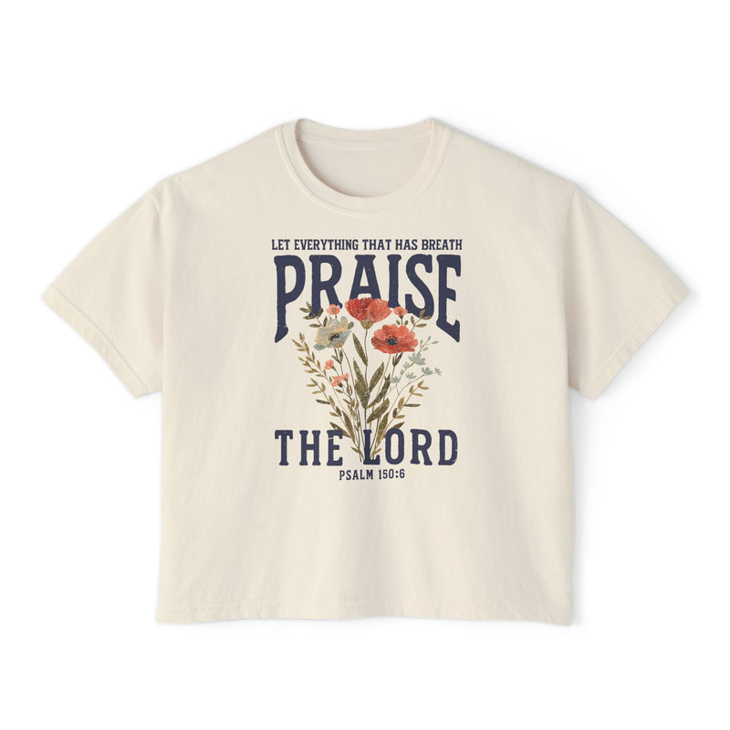 Flower Praise The Lord Boxy Tee