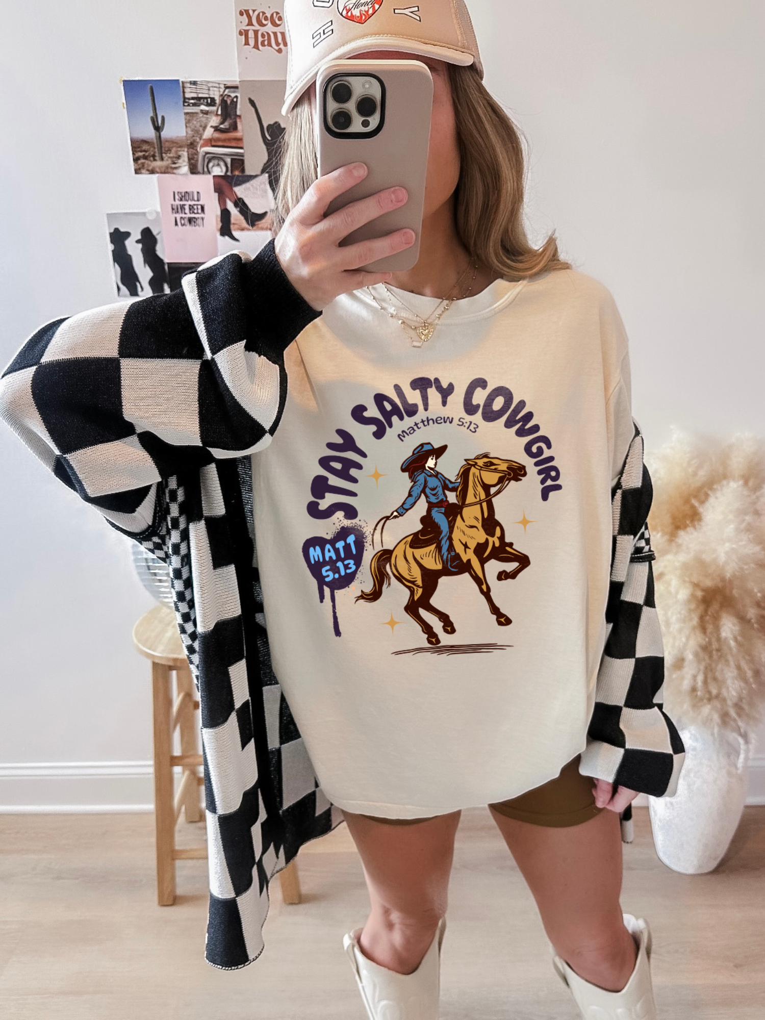 Retro Salty Cowgirl Shirt