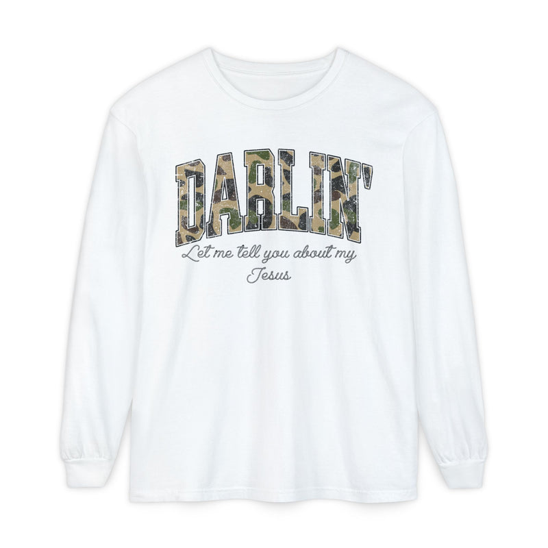 Camo Darlin Font Long Sleeve