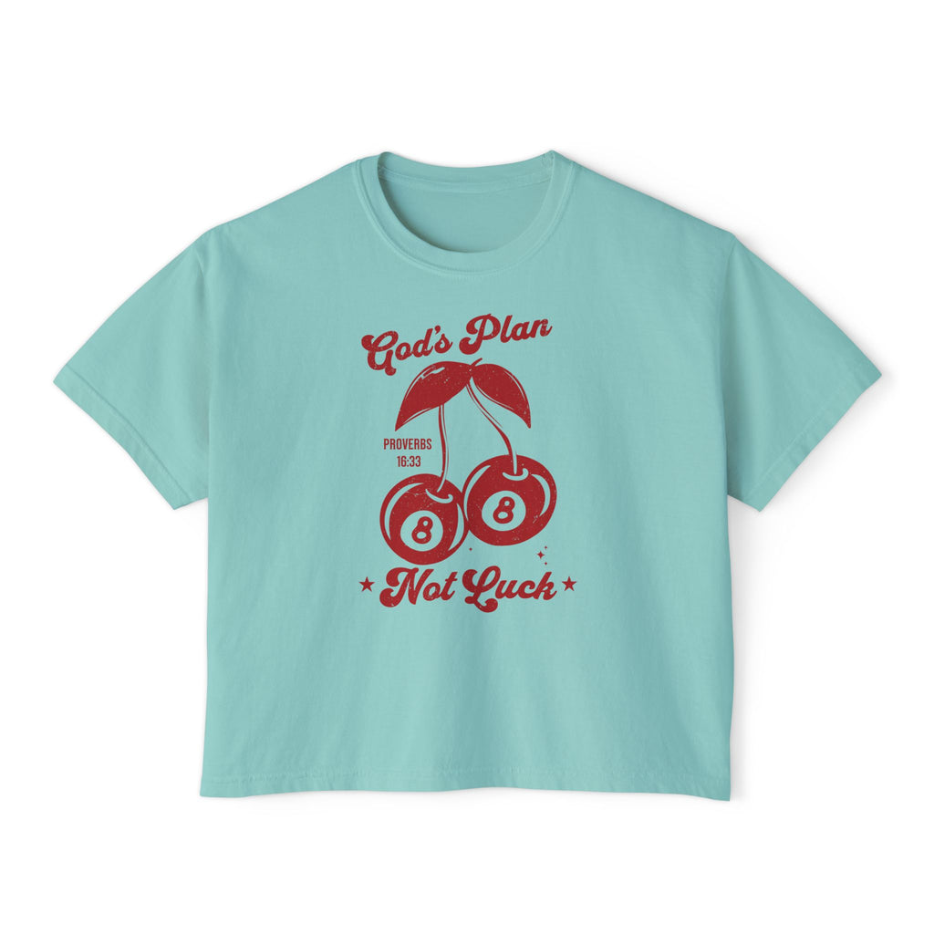 God's Plan Not Luck Boxy Tee