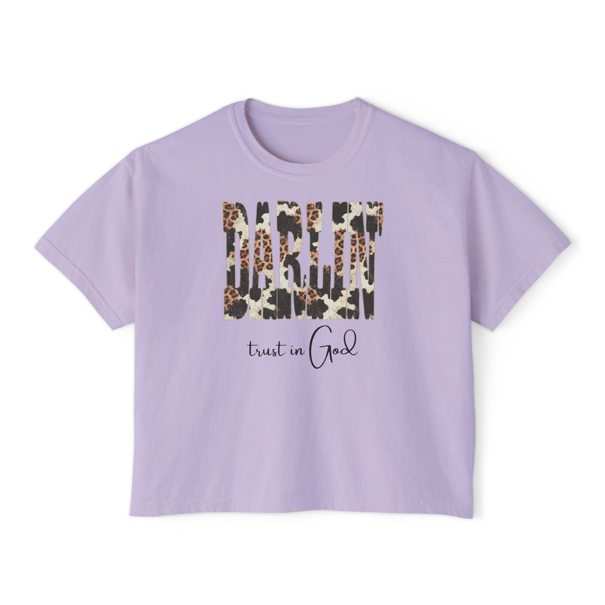 Camo Leopard Font Darlin' Boxy Tee