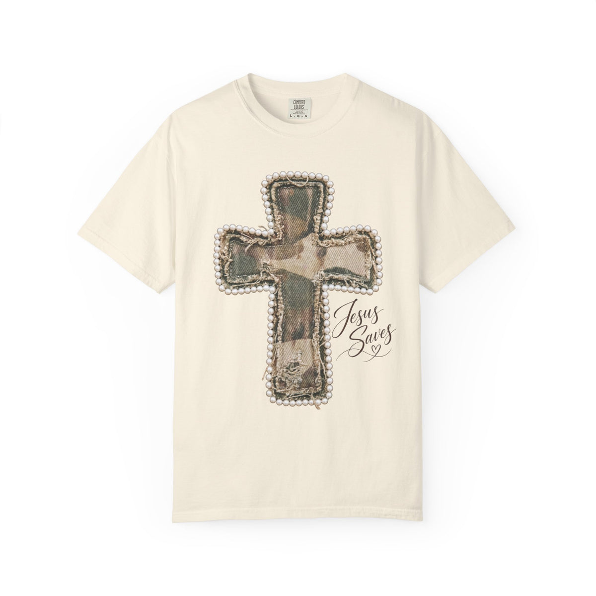 Jesus Saves Pearl Camo Patch Shirt