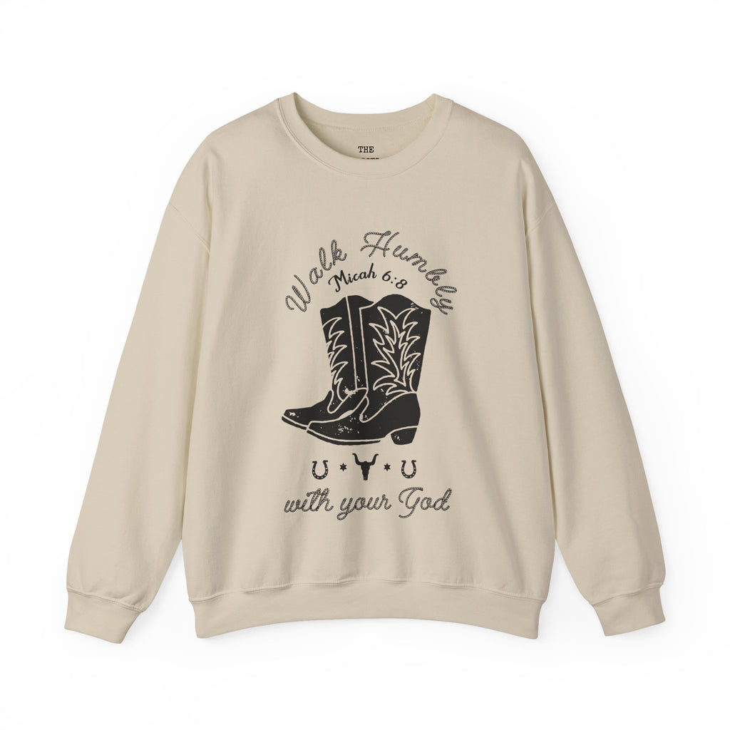 Walk Humbly Rope Font Sweatshirt