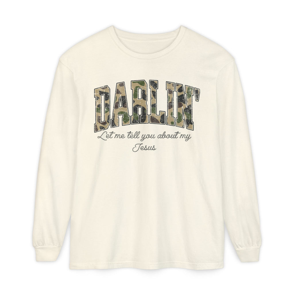 Camo Darlin Font Long Sleeve