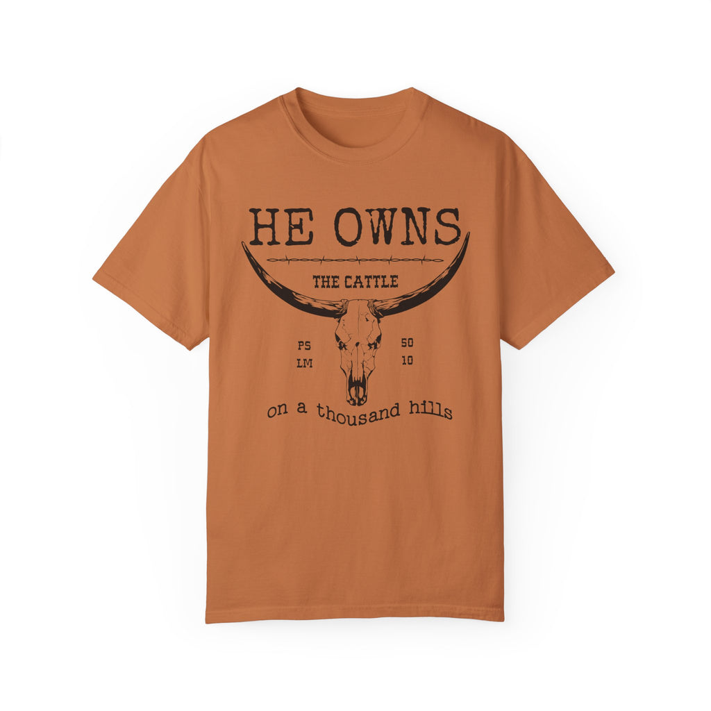 He Owns Cow Skull Shirt