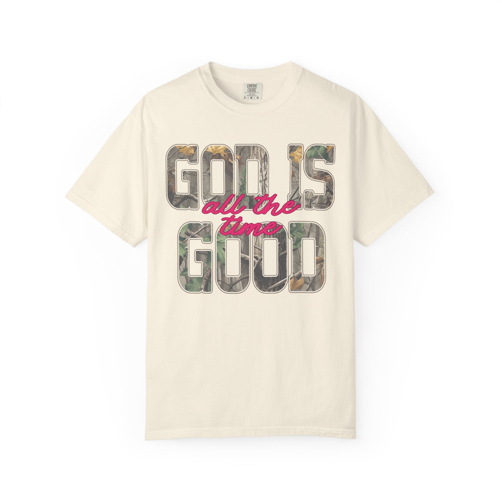 Camo Font God is Good Shirt