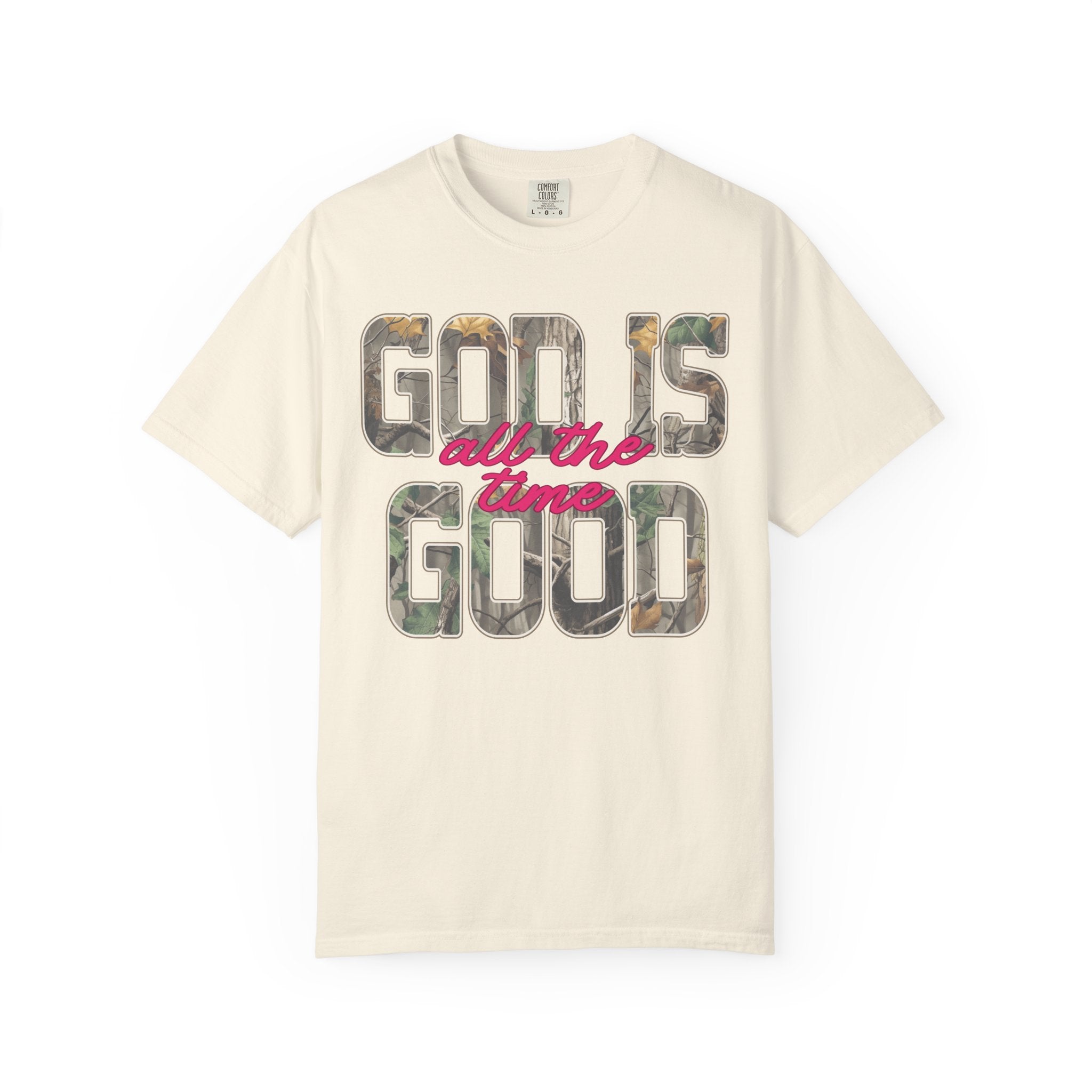 Camo Font God is Good Shirt