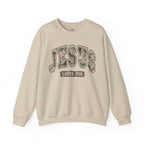 Jesus Saves Camo Font Sweatshirt