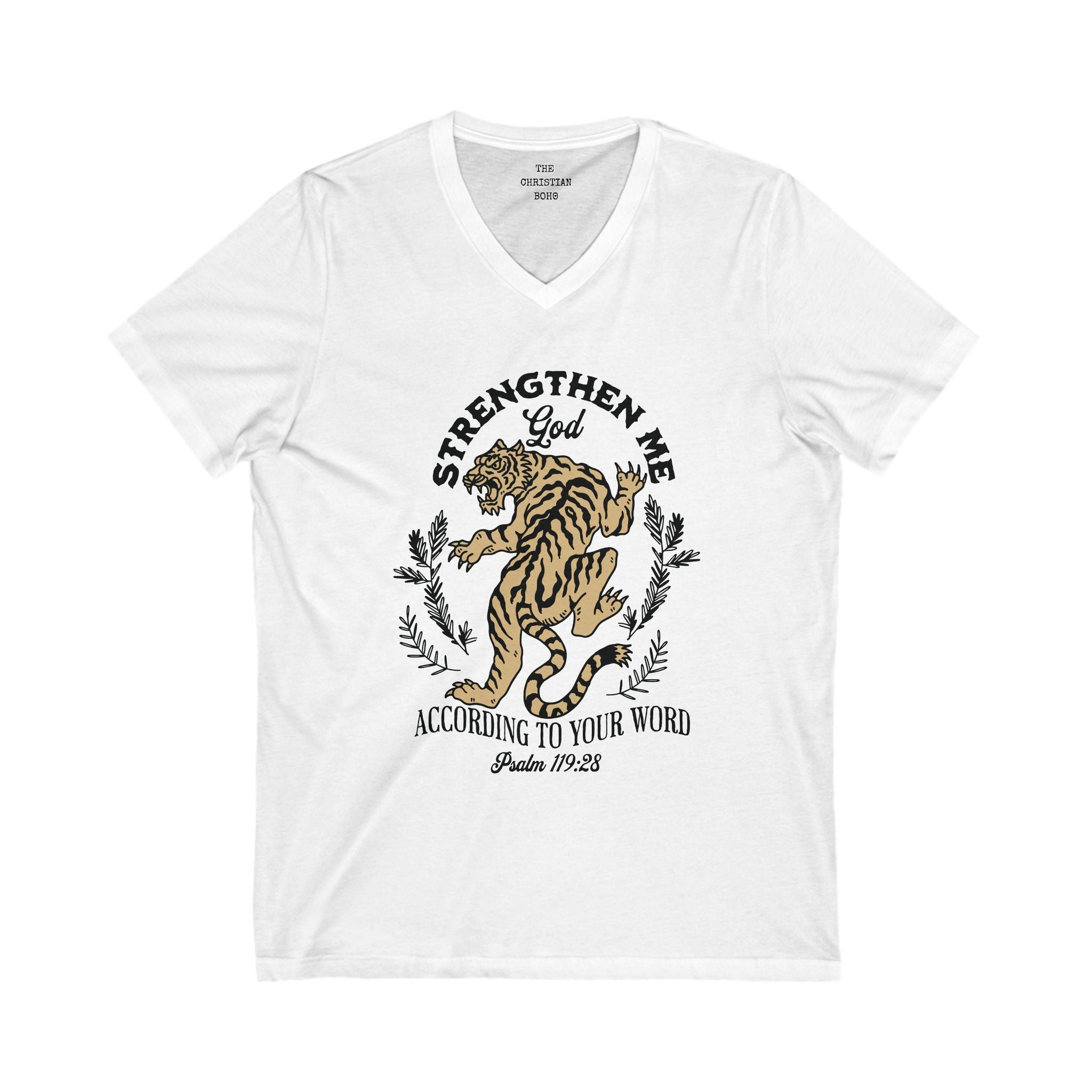 Tiger Strengthen Me V Neck